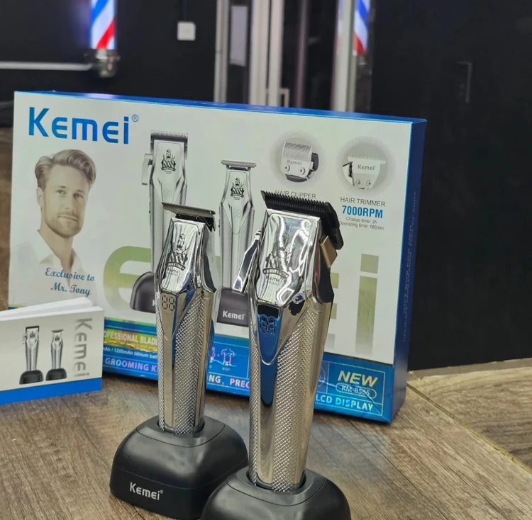 ست 2 قلو فلزی ماشین اصلاح کیمی مدل Kemei KM-8565