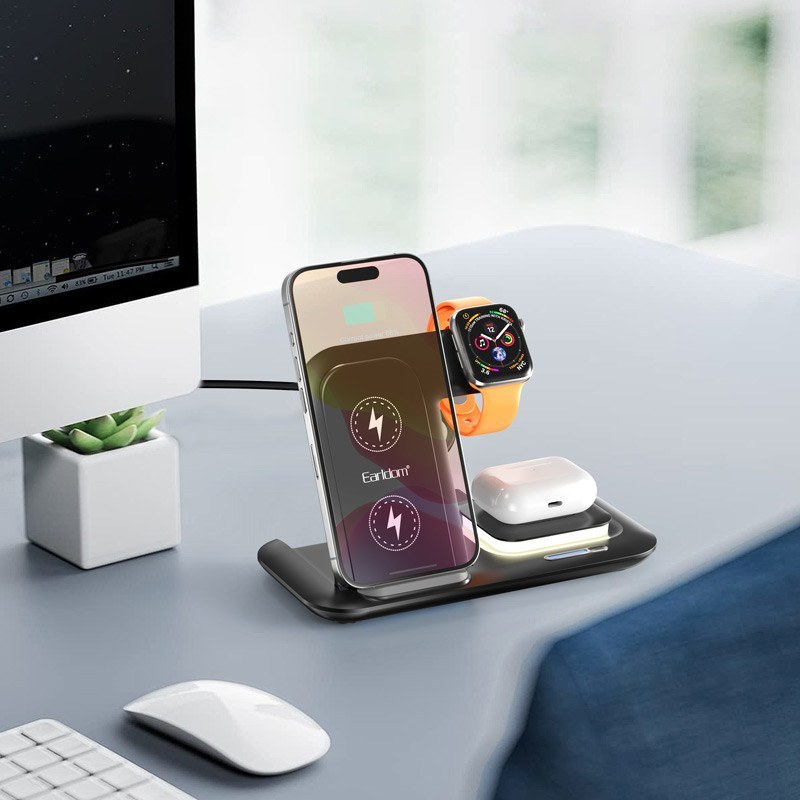 شارژر بی سیم و چراغ رومیزی Earldom ET-WC50 15W