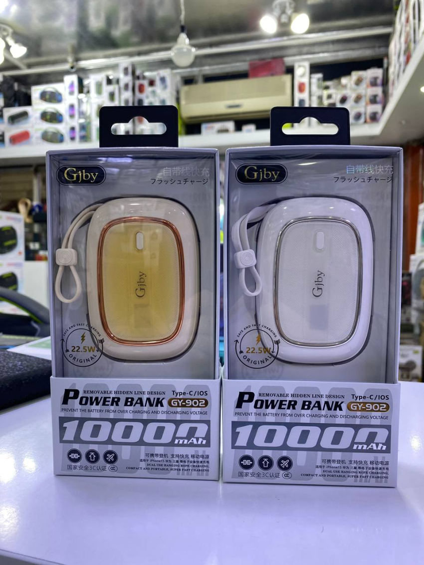 پاوربانک جیبی برند Gjby مدل GY-902 ظرفیت 10000mAh