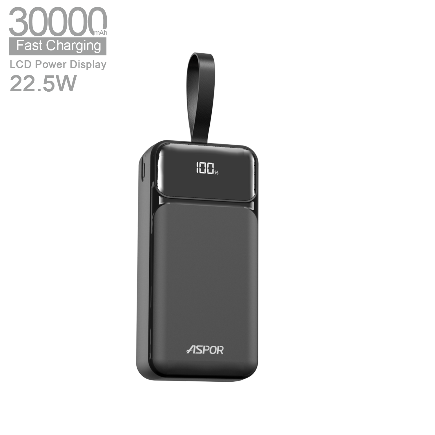 پاوربانک فست شارژ سی هزار میلی آمپر برند آسپور Aspor مدل A317