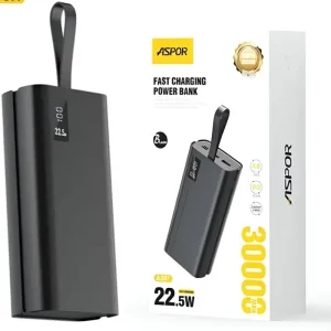 پاوربانک اورجینال برند آسپور مدل A337 ظرفیت 30000 میلی‌آمپر ساعت