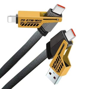 کابل شارژر برزنتی چهارکاره مدل 4IN1