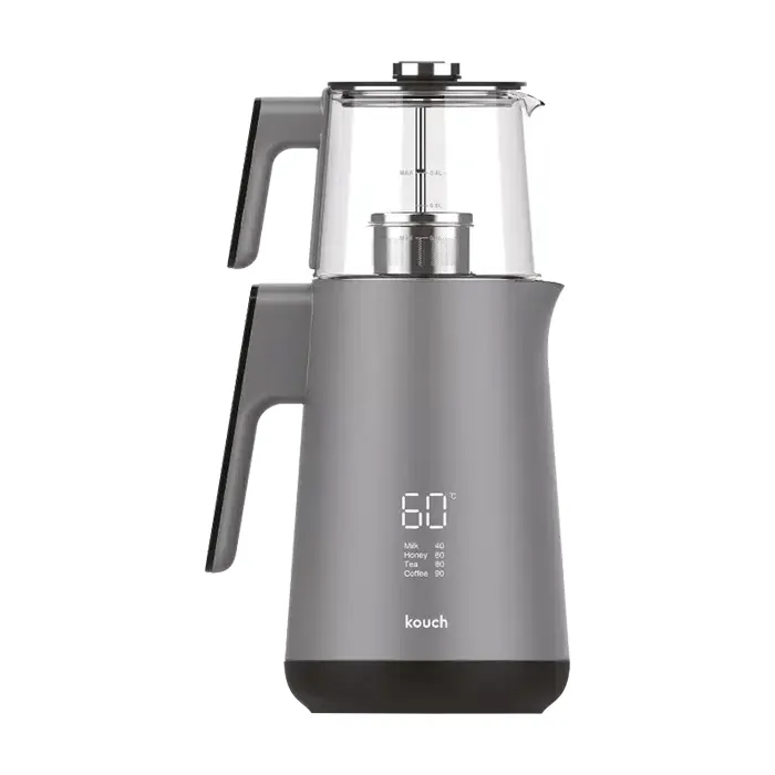 چای ساز کوخ مدل KT2145 ظرفیت ۱.۷ لیتر با کتری استیل و قوری ۰.۸ لیتر