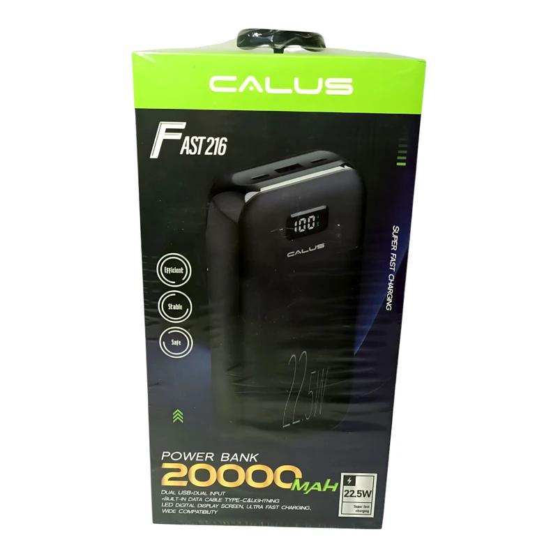 پاور بانک کالوس مدل fast 216 ظرفیت 20000میلی آمپر ساعت