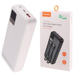 پاور بانک فست شارژ 20000 برند فاکسی تی Faxite R20 PRO QC4.0 PD 22.5W