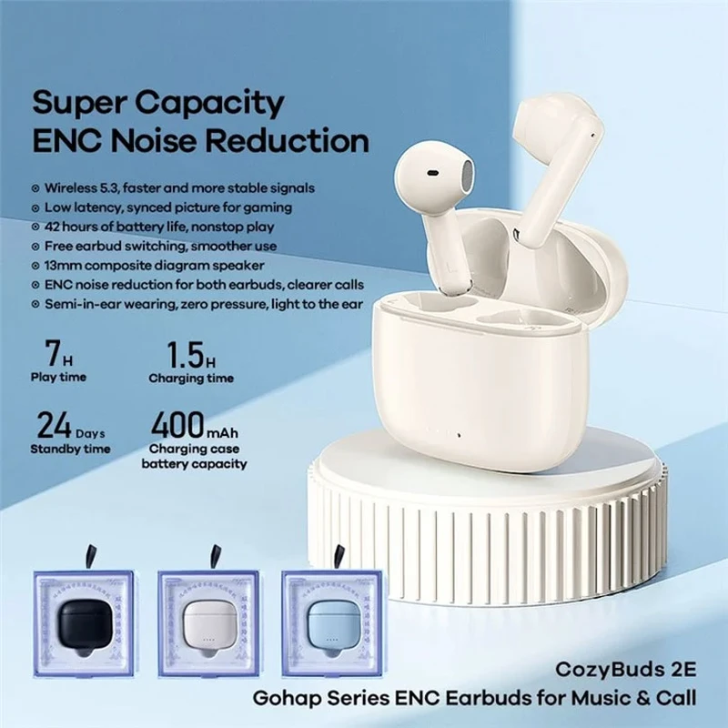 هدفون بلوتوثی ریمکس مدل CozyBuds 2E