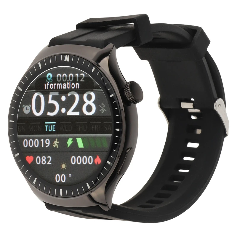 ساعت هوشمند مدل Rock 27 با بدنه دایره‌ای آلومینیومی