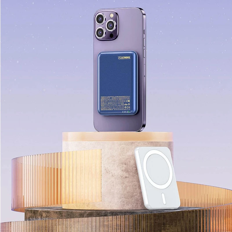 پاوربانک وایرلس برند ریمکس مدل RPP-509 ظرفیت 5000 میلی‌آمپرساعت