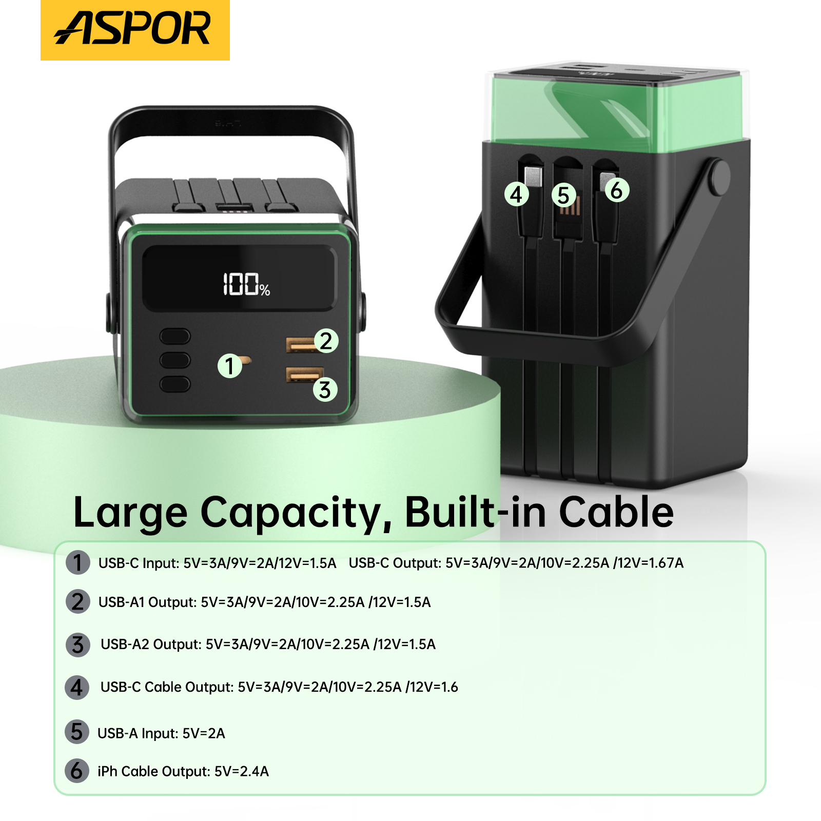 پاوربانک  آسپور مدل Aspor A397