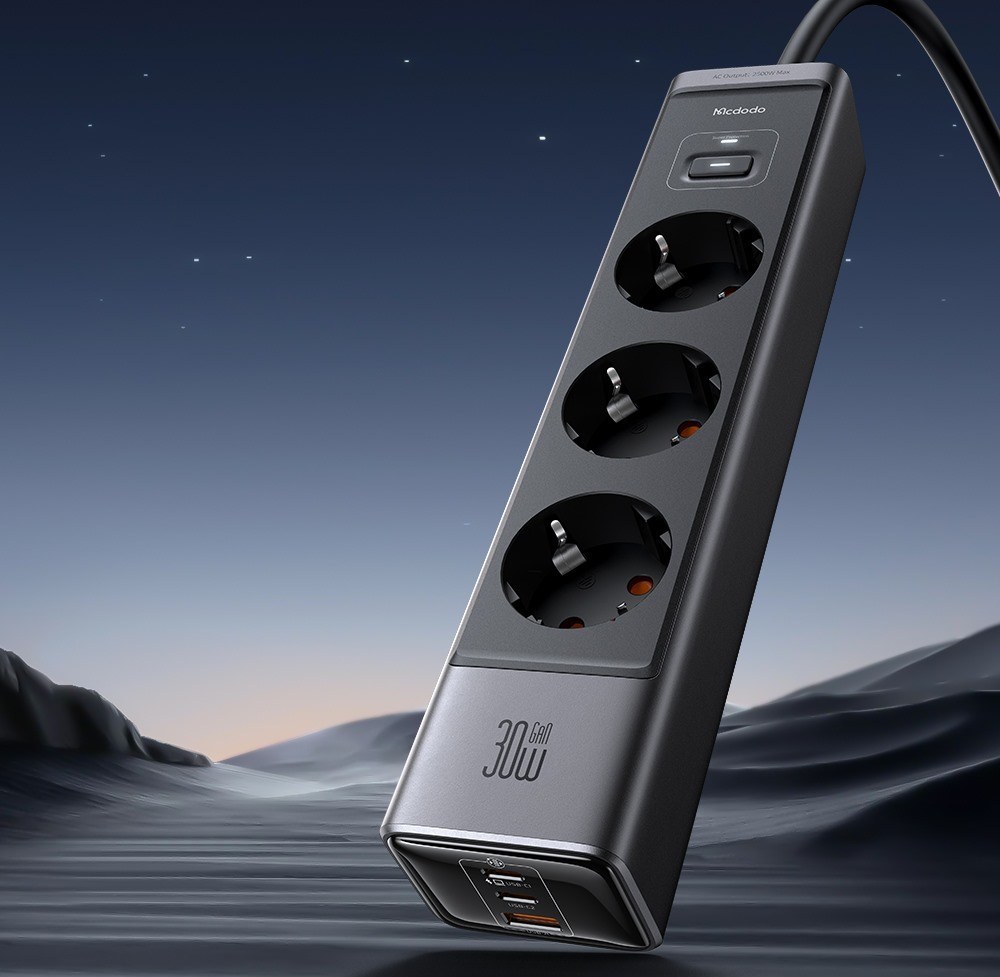 چندراهی برق مک دودو مدل CH-062 ظرفیت ۳۰ وات با ۳ پورت