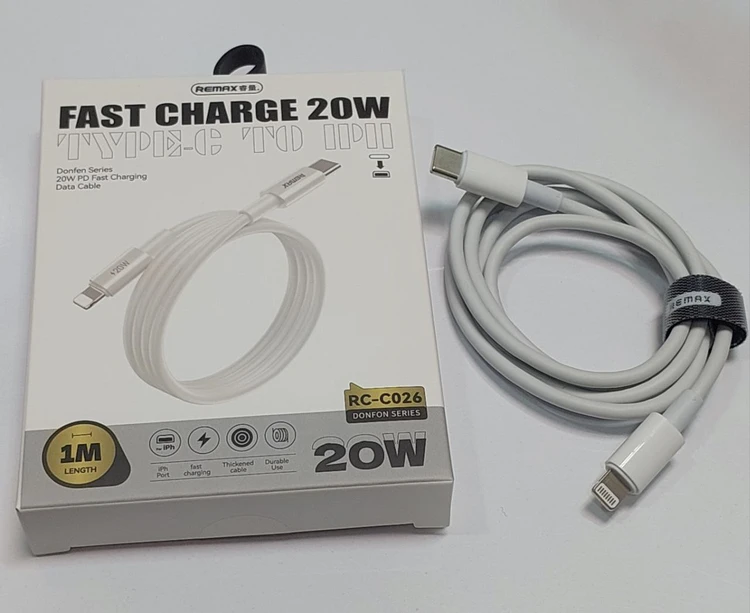 کابل تبدیل تایپ سی به لایتنینگ ریمکس مدل RC-C026 طول 1 متر 20 وات PD - Image 3