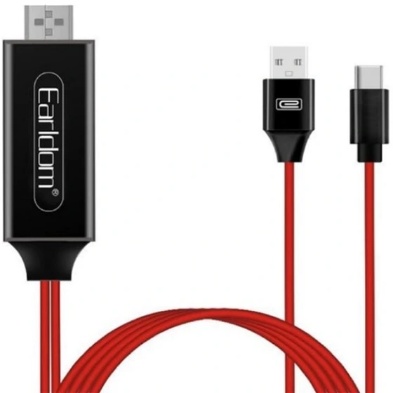 کابل تایپ سی به اچ دی ام آی ارلدام Earldom Type-C to HDTV Cable ET-W12 2M