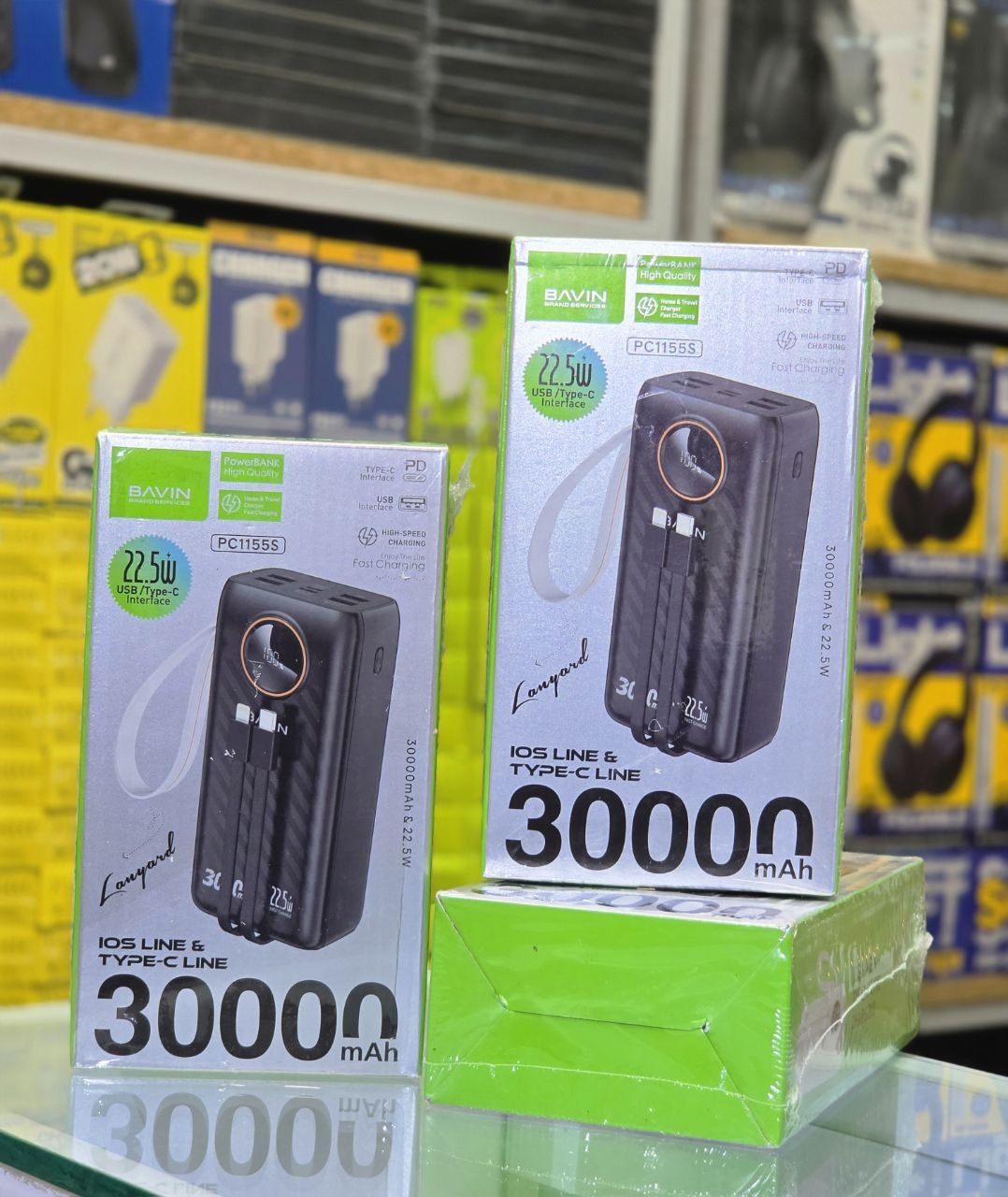 پاوربانک 30000میلی آمپر BAVIN مدل PC1155S