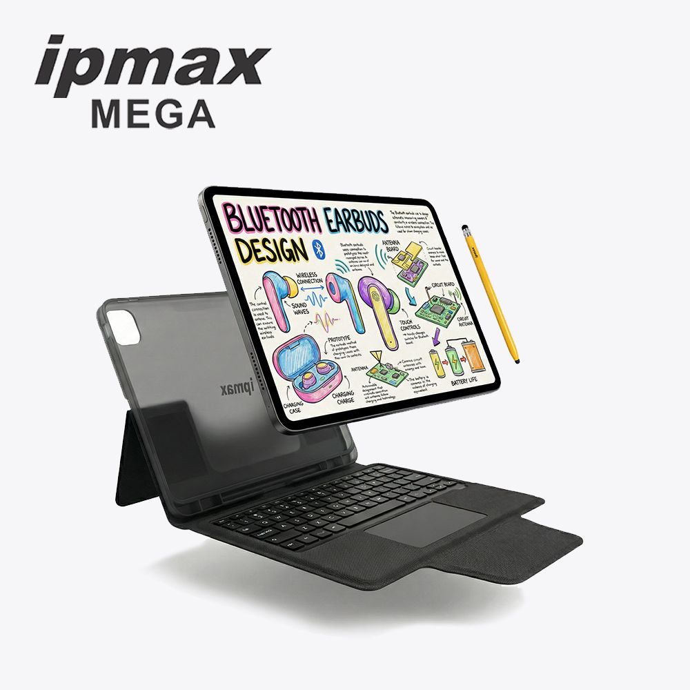 تبلت لپ تاپ شو برند iPMAX مدل (MEGA) | حافظه 256 گیگ و رم 8 گیگ و صفحه نمایش 11 اینچ به همراه پک هدیه