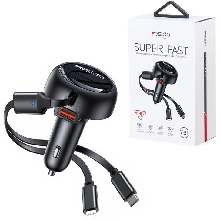 شارژر فندکی 35 وات یسیدو Y61
