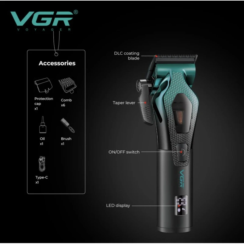 ماشین اصلاح وی جی آر مدل V-271 با تیغه سرامیک