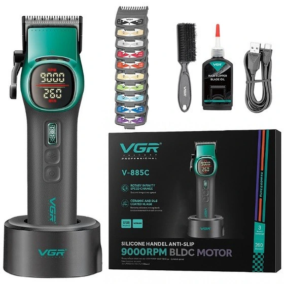 ماشین اصلاح موی سر و صورت شارژی وی جی ار مدل V-885C