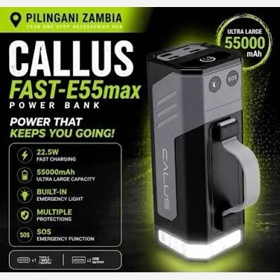 پاوربانک اورجینال 55 هزار میلی آمپر مدل CALUS FAST-E55MAX