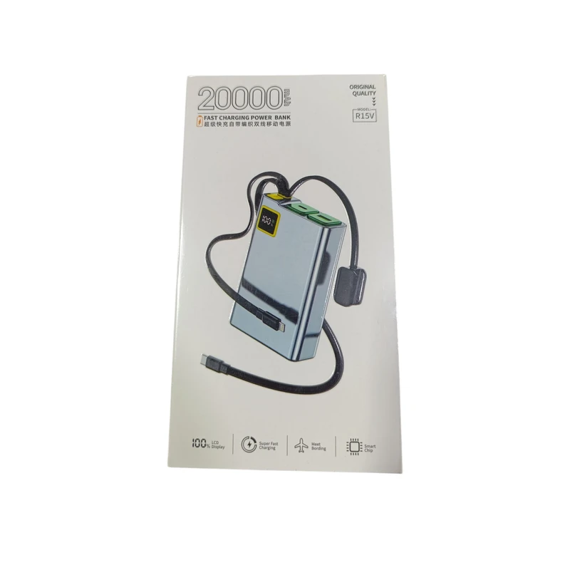 پاوربانک 22.5 وات گجبی مدل R15V ظرفیت 20000 میلی‌آمپرساعت