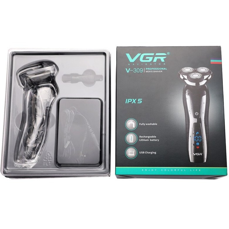 ماشین اصلاح وی جی آر مدل V-309 با برش چرخشی و ضد آب
