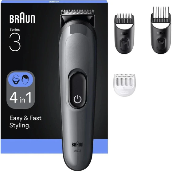 ماشین اصلاح موی صورت شارژی براون BRAUN مدل series 3 AIO3500